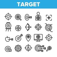 Target Aim Collection Elements Vector Icons Set