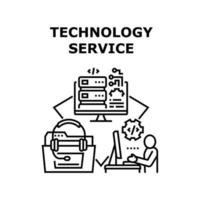 Ilustración de concepto de vector de servicio de tecnología
