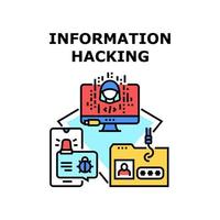 Information hacking icon vector illustration