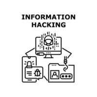 Information hacking icon vector illustration