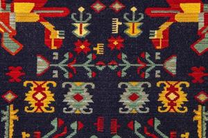 Romanian folk seamless pattern ornaments. Romanian traditional embroidery. Ethnic texture design. Traditional carpet design. Carpet ornaments. Rustic carpet design photo