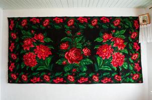Romanian folk seamless pattern ornaments. Romanian traditional embroidery. Ethnic texture design. Traditional carpet design. Carpet ornaments. Rustic carpet design. photo