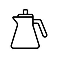 kettle for liquid spill icon vector outline illustration