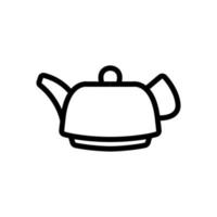 ilustración de contorno de vector de icono de infusor de té