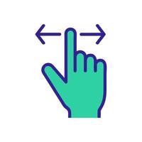 control on the touchscreen icon vector. Isolated contour symbol illustration vector