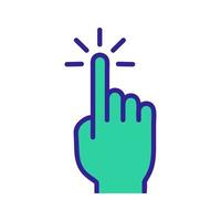 control on the touchscreen icon vector. Isolated contour symbol illustration vector