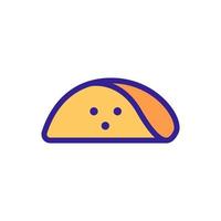 Taco icon vector. Isolated contour symbol illustration vector