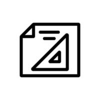 vector de icono de documento técnico. ilustración de símbolo de contorno aislado