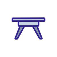 table icon vector. Isolated contour symbol illustration vector