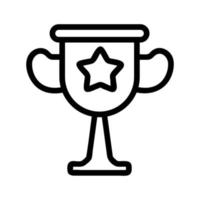 The winner cup icon vector. Isolated contour symbol illustration vector