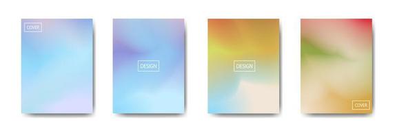 collection of colorful gradient background cover flyers are used for backgrounds, posters, banners, vector