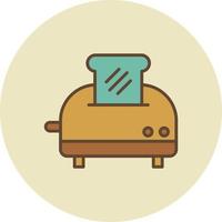 Toaster Filled Retro vector