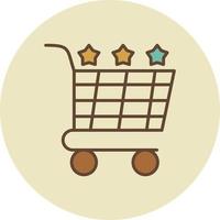 Shopping Cart Filled Retro vector