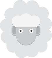 Sheep Flat Greyscale vector