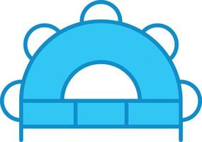 Bells Line Filled Blue vector
