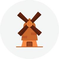 Windmill Flat Circle vector