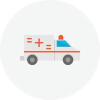 Ambulance Flat Circle vector