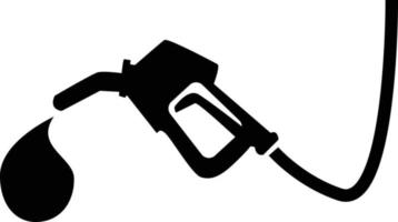 gasoline pump nozzle sign. gas station icon. flat style. vector