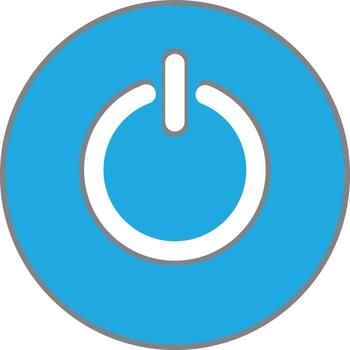 power button icon on white background. push button power sign. flat style. start symbol. vector