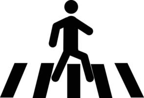 people crosswalk icon on white background. flat style. Pedestrian crossing sign. zebra crossing symbol. vector