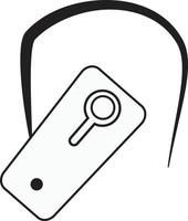 bluetooth icon on white background. flat style. ear bluetooth headset sign. earphone symbol. vector