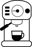 icono de la máquina de café sobre fondo blanco. signo de máquina de café. estilo plano vector