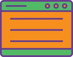 línea del navegador llena de dos colores vector