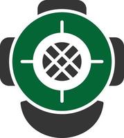 Diving Helmet Glyph Two Color vector