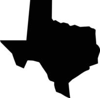 mapa del estado de texas en negro sobre un fondo blanco. estilo plano icono de mapa de Texas para el diseño de su sitio web, logotipo, aplicación, interfaz de usuario. símbolo del mapa de Texas. vector