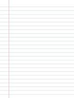 notebook paper background. a sheet of white striped paper with a left margin. school concept. vector