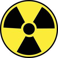 radio active icon on white background. flat style. radiation icon for your web site design, logo, app, UI. round radiation hazard sign. vector