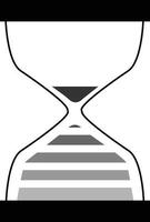 icono de tiempo sobre fondo blanco. señal de reloj de arena. icono de cursor de reloj de arena. símbolo del reloj de arena. estilo plano vector