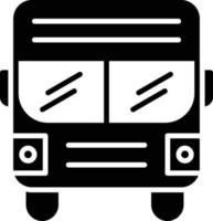 icono de glifo de autobús escolar vector