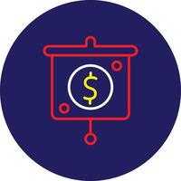Dollar Presentation Line Multicolor vector