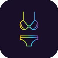 icono de degradado de bikini vector