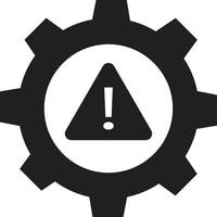 icono de error del sistema sobre fondo blanco. señal de que el sistema no funciona. estilo plano símbolo de problema de la industria. vector