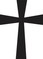 icono de cruz de religión sobre fondo blanco. símbolo de la religión cristiana. estilo plano símbolo de una cruz de iglesia. vector