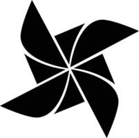 icono de molinete sobre fondo blanco. signo de logotipo. símbolo del molino de viento de papel. juguete de molino de viento estilo plano vector