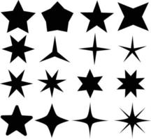 star icons on white background. sparkles sign. flat style. shining burst symbol. vector