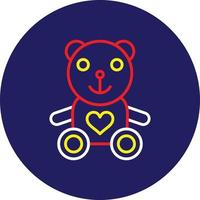 Teddy Bear Line Multicolor vector