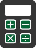 Calculator Glyph Two Color vector