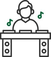 DJ Line Two Color vector