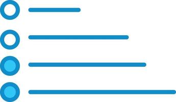 Option Line Filled Blue vector