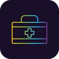 First Aid Box Gradient Icon vector