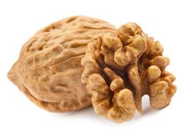 Walnuts isolated on white background. With clipping path. photo