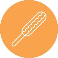 Corndog Line Circle Multicolor vector