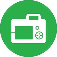 Camera Glyph Circle Multicolor vector