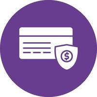 Security Payment Glyph Circle Multicolor vector