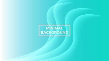 Minimum background with teal color and white waves , easy to edit vector