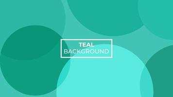 Teal background green color and there are many circle shapes, easy to edit vector